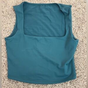 SHEIN Teal Square Neck Tank Top
